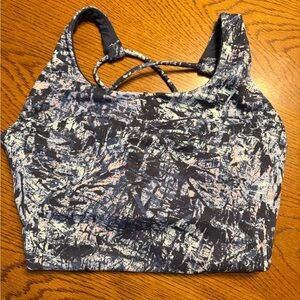 Stylish Abstract Pattern Tank Top - Black and Cream